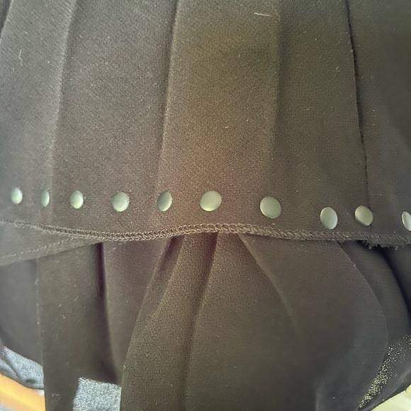 Zara | Black Chiffon Dress | V-Neck | Mid-Length | Long Sleeve - Picture 8 of 8